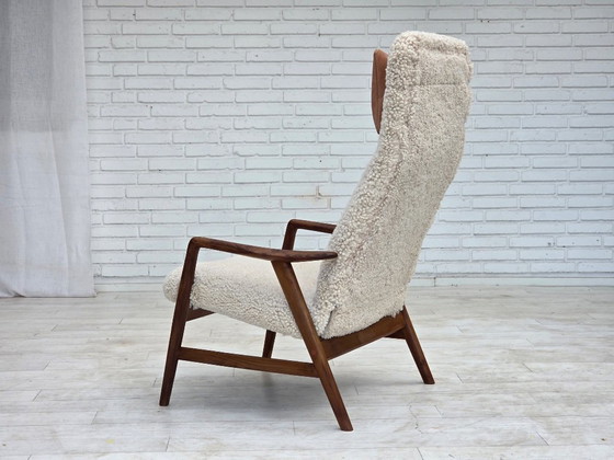 1960s, Danish design by Alf Svensson, genuine sheepskin, reupholstered. – Armchairs, Other (photo 14 of 24)