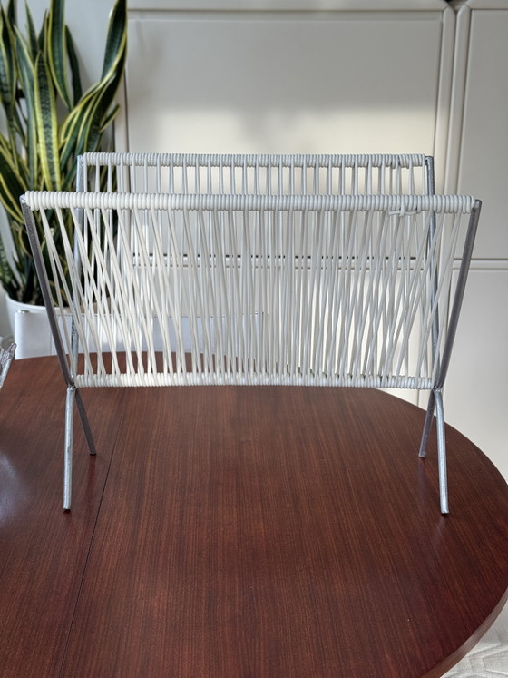 Portariviste Spaghetti Vintage Porta LP PVC Bianco Space Age – Metal, Plastic (photo 8 of 15)