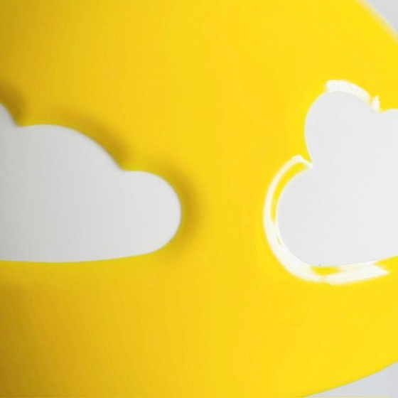 Image 1 of Lampada a sospensione Ikea Skoljig Cloud Lamp Giallo Bianco Henrik Preutz anni '90