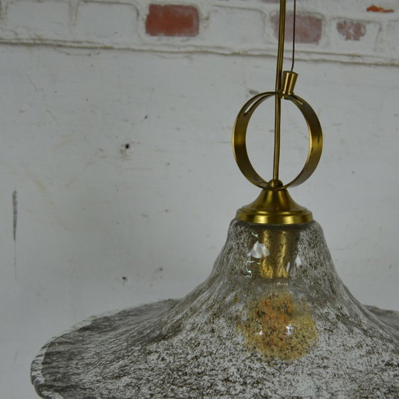 Image 1 of 1x glass semi-pendant light