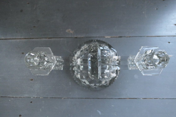 Image 1 of Art Deco Feigl & Morawetz pressed glass candlestick 2x