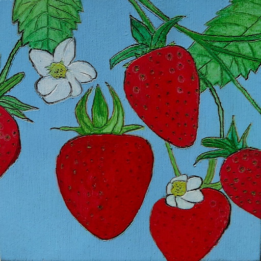 Strawberries – schilderijen tekeningen, Wood (photo 2 of 8)
