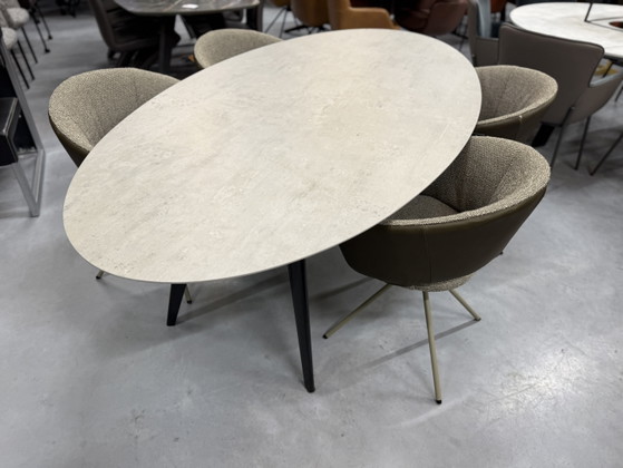Harvink Fier Tables de salle à manger Céramique grise 225xD115 (photo 6 sur 7)