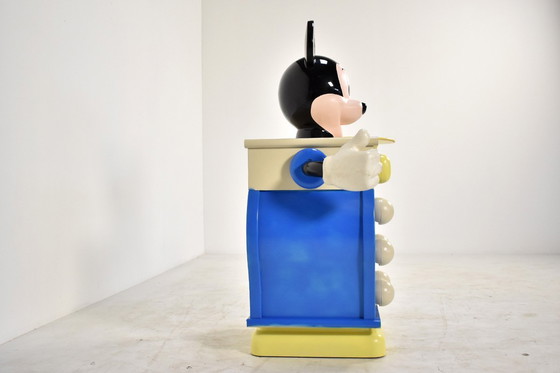 Image 1 of Pierre Colleu “Mickey Mouse” Commode or Chest of Drawers, Starform France, 1980s