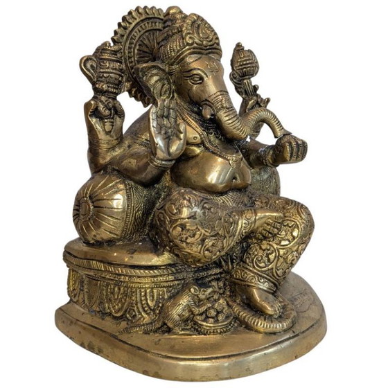 Antique Indian Bronze Ganesha – 19th Century - 112 – Sculpture (photo 2 of 10)