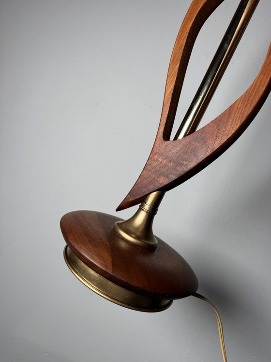 Lampe Style Scandinave Teck Et Liège Années 60 – Wood, Cork, 1960 (photo 11 of 15)