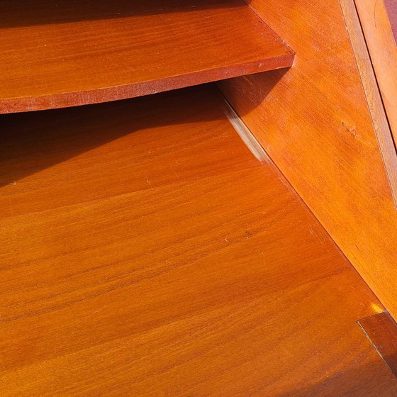 Image 1 of Vintage secretair bureau/kantoorkast/ladekast van kersenhout in Louis XV-stijl - jaren 80