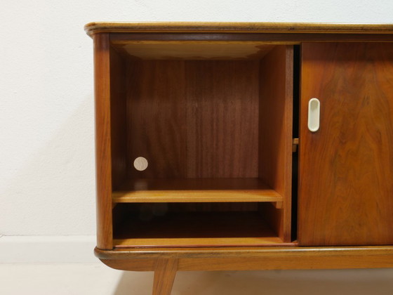 Image 1 of Vintage 1960s sideboard, mid-century TV cabinet, display cabinet with lighting, Germany