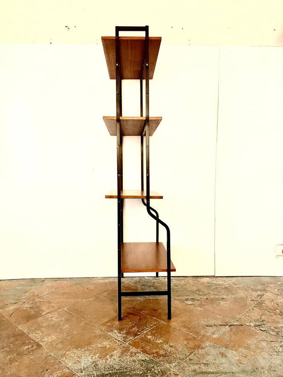 Image 1 of 1X Bibliothèque vintage de style scandinave