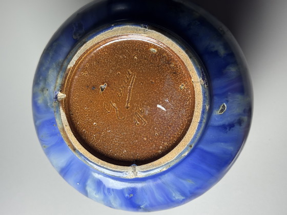 Image 1 of Roger Guérin (1896-1954) - Art Deco Lidded Jar – Rare Form, Cobalt Blue Glaze