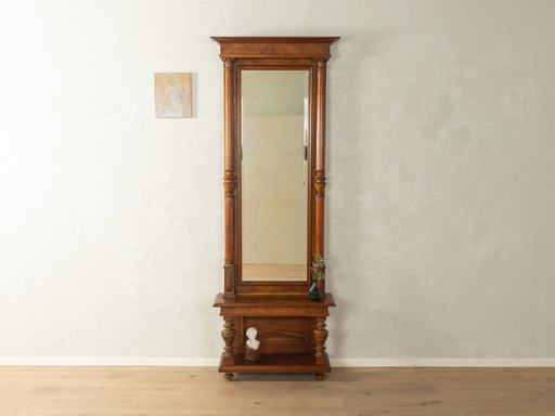 Standing mirror with console from 1880s, Vintage