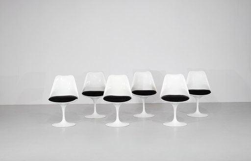 Set of Chairs Model "Tulip" by Eero Saarinen for Knoll, USA 1957