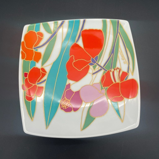 Rosenthal studio-line Wolf Bauer Summer – Ciotola in Porcellana Decorazione Floreale Anni '70