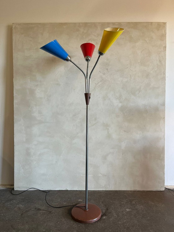 Image 1 of Zwanenhalzen Vloerlamp van Lidokov Boskovice, jaren 50