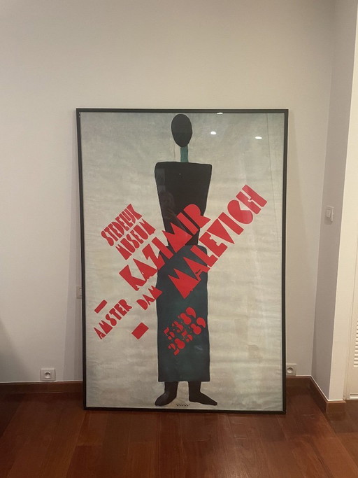 Framed original exhibition poster Kazimir Malevich 177x120 cm Kazimir Malevich - originele tentoonstellingsposter