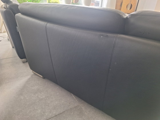 Artaova Black Leather Sofa with Corner and Chaise Longue – Artanova, Modular sofas (photo 10 of 15)