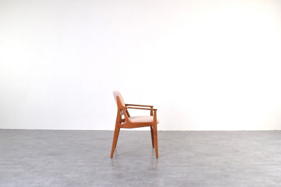 Mid-Century Teak & Wool Ella Armchair by Arne Vodder for Vamo Sønderborg, 1960s. – Wood (photo 3 of 12)