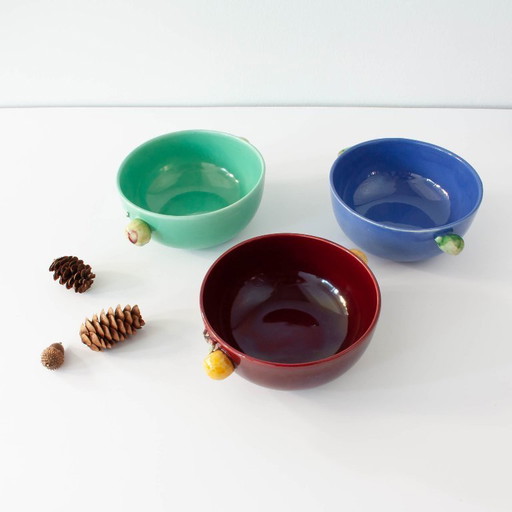 Set of 3 Small Bowls From Secla, 1970's