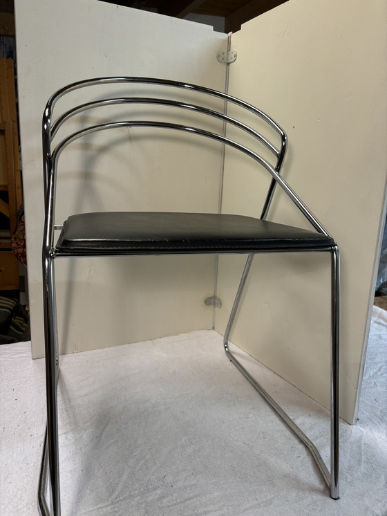 Image 1 of Vintage Italiaans design draadstaal stoelen 