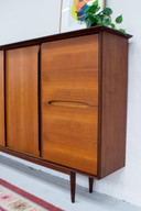 Vintage teak highboard dressoir midcentury