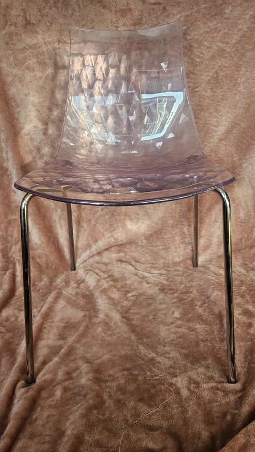 Sedia Calligaris Ice Lilla Trasparente