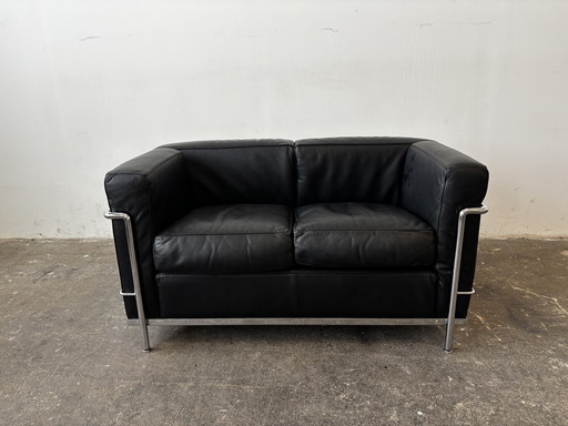 Cassina LC 2 by Le Corbusier designer sofa couch leather original!