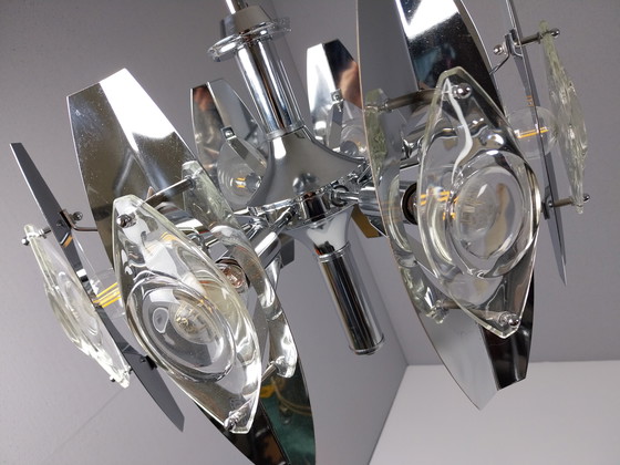 Image 1 of Vintage Italiaanse Kroonluchter van Oscar Torlasco voor Stilkronen, Jaren 60