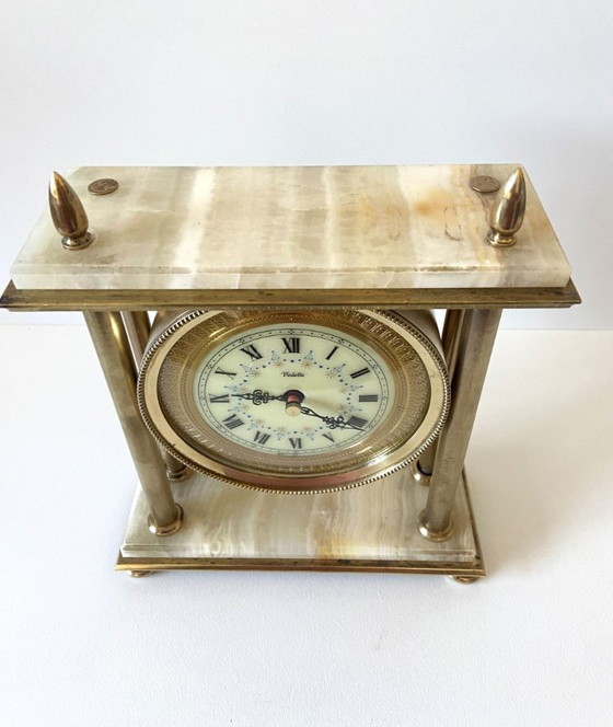 Image 1 of Orologio da camino vintage, orologio da portico, con protagonista, realizzato in Francia, stile Art Déco Luigi XVI