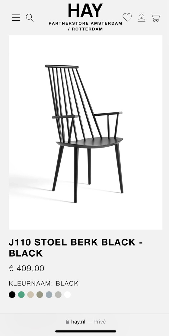 HAY Eetkamerstoel J110 Berk Zwart – Eetkamerstoelen, Wood (photo 4 of 5)