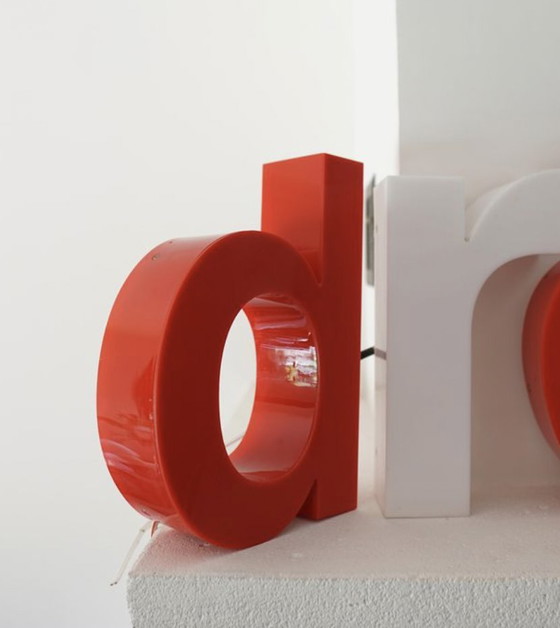 Image 1 of Lot De 4 Lettres Lumineuses D'Enseigne Vintage - Années 70