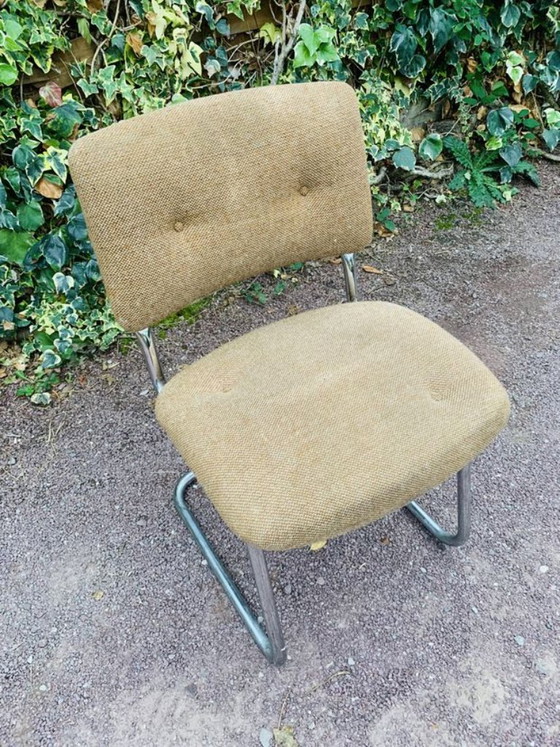 Vintage Strafor Steelcase Stoel – Eetkamerstoelen, Textiel (photo 2 of 11)