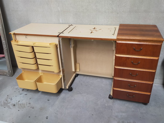 Image 1 of Vintage Cabinet For Sewing Machine