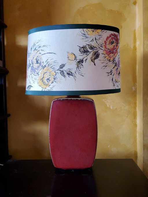 Schemerlamp Aardewerk en Bloemenprint