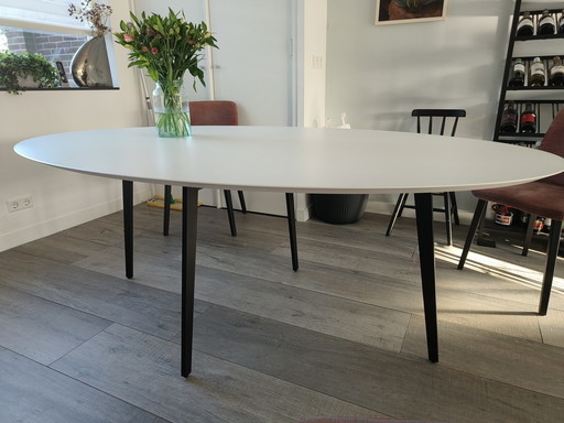 Table Ovale Blanc Design Italien