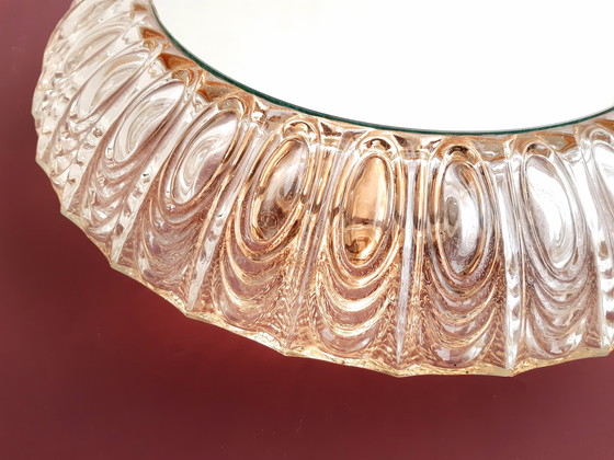 Image 1 of Prachtige grote glazen mcm spiegel wandlamp van Wila LeuchtenPrachtige grote glazen mcm spiegel wandlamp van Wila Leuchten