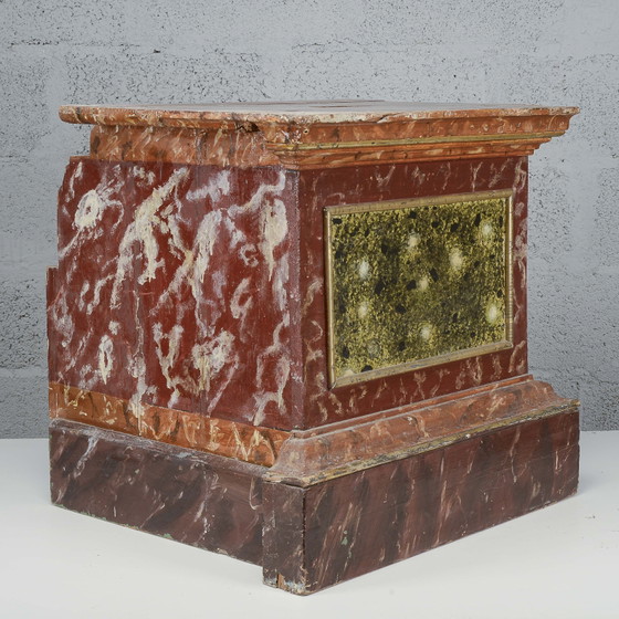 Sgabello laccato del XVIII secolo con base rossa e verde – Sgabelli, Legno, Klassiek (photo 8 of 15)