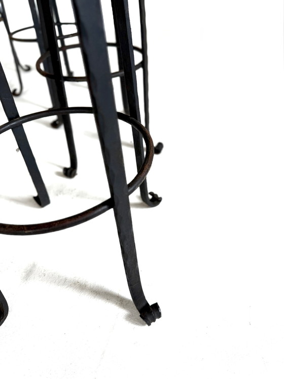 Image 1 of 12x tabouret de bar vintage en fer forgé '60s
