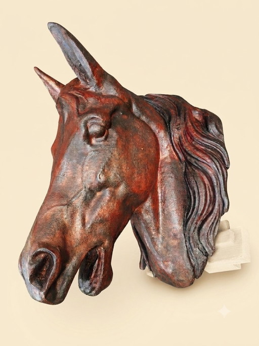 Antique Cast Iron Horse Head