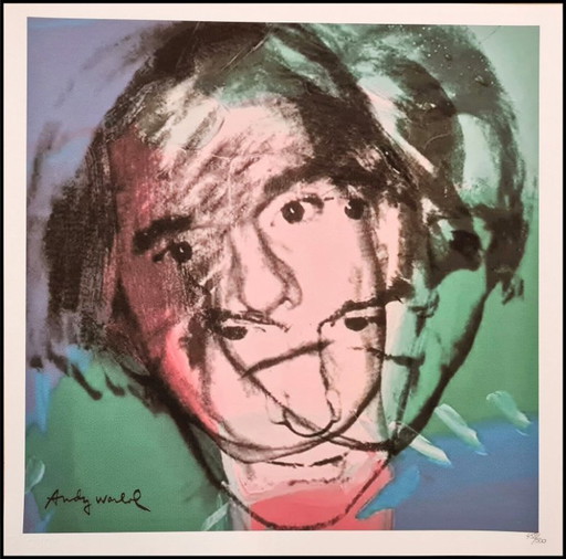 D'après Andy Warhol, Autoportrait, années 1980, Lithographie