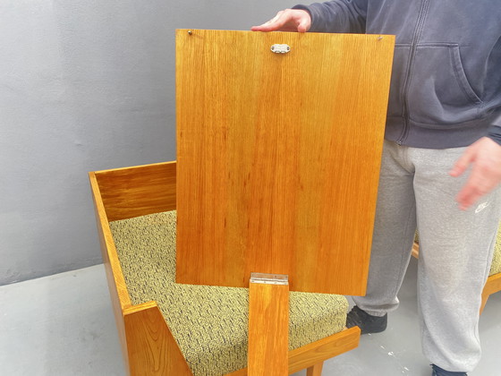 Image 1 of Divano in legno di metà secolo con tavolino laterale – Design modulare, anni '70