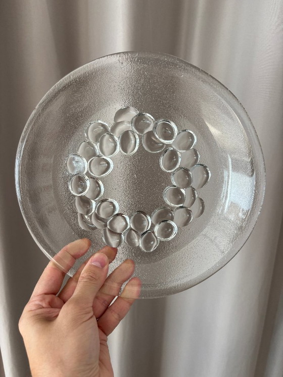 Vintage Pressed Glass Serving Plate – Bubble Wreath Design – kosta boda, Crockery (photo 3 of 5)