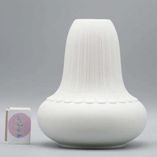 Heinrich Bisque Porzellan Vase Duo Vintage 60S 70S Design Op-Art Relief