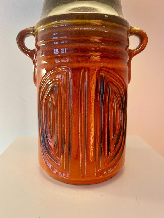 Image 1 of Large statement lamp made of AK ceramic floor vase (Alfred Klein) – West German Pottery