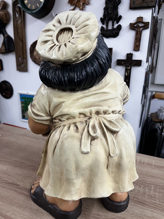 Image 1 of 🍲 Dekorative Figur "Koch mit Schokolade" - Handarbeit