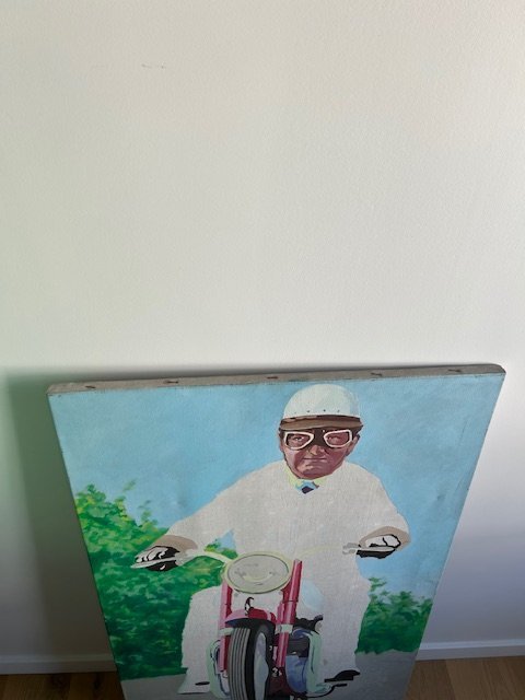 Image 1 of Pop Art, Der Moped-Fahrer, Huile sur toile