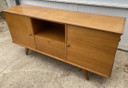 Scandinavian type Sideboard in raw pear wood 1950