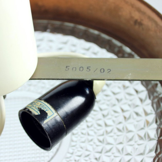 Image 1 of Copper And Bohemian Glass Ceiligh Lights, Czechoslovakia, 1970s