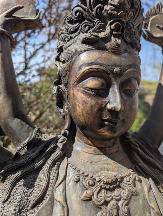 Image 1 of Large Bronze Statue of the Thousand-Armed Guanyin (Avalokiteshvara) – 114 cm