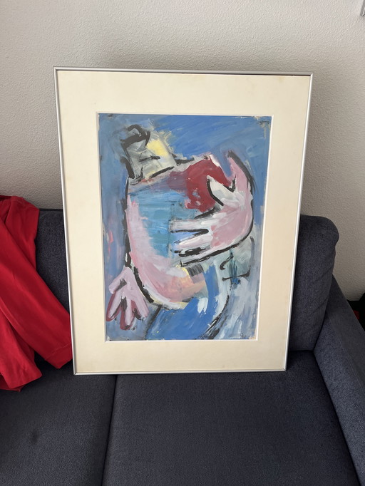 Screenprint " Powerful man " by J.F.M. Franken