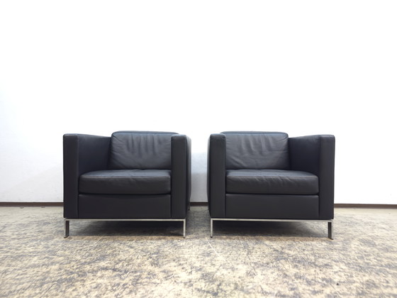 Image 1 of Poltrona Walter Knoll Foster 500 Set di 2 poltrone in pelle Sedie da ufficio